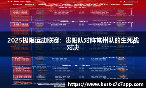 2025极限运动联赛：贵阳队对阵常州队的生死战对决